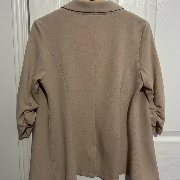 3/4 Sleeve Blazer - TAUPE - Picture 7 of 9